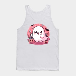 Spooky cute Halloween Ghost by Strange Dollz Boudoir Tank Top